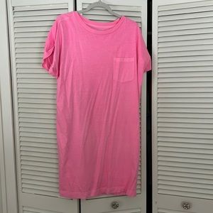 Hot pink tshirt dress
